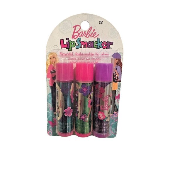 Vintage Bonne Bell #251 3pc Set Barbie Lip Smacker Balm Lipgloss Bubble Font - Picture 7 of 8